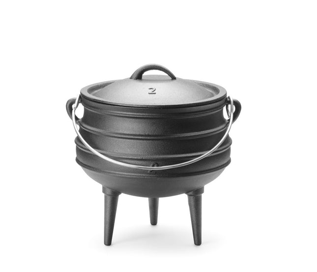 HENDI Gusseisentopf – Schwarz – Ø 245 × H 280 mm – Produktansicht