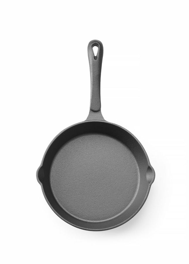 HENDI Gusseisenpfanne – Schwarz – Ø 200 × H 40 mm – Produktansicht