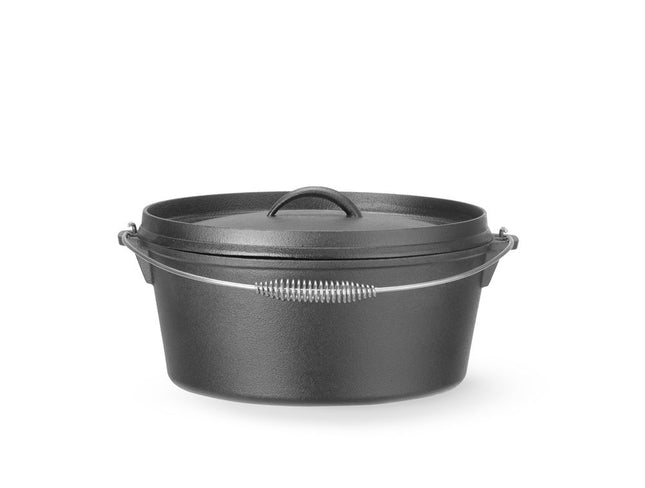 HENDI Gusseisentopf – 7 – 2 l – Rund – Schwarz – Ø 310 × H 130 mm – Produktansicht