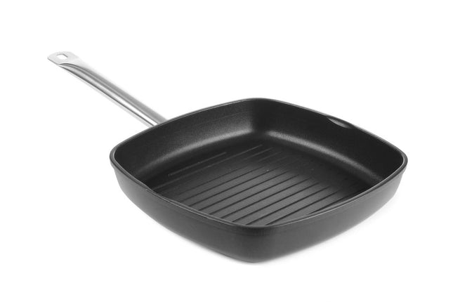 HENDI Grillpfanne mit gerillter Bratfläche Titanium Professional – Titanium professional – 550 × 290 × 55 mm – Produktansicht