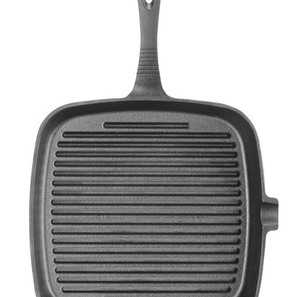 HENDI Gusseisen-Grillpfanne – 230 × 230 × H 25 mm – Detailansicht