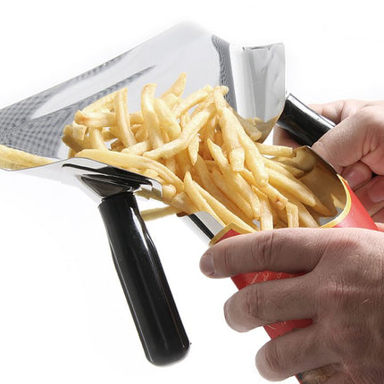 HENDI Pommes- und Nacho-Schaufel – Schwarz – 230 × 220 mm – Produktansicht