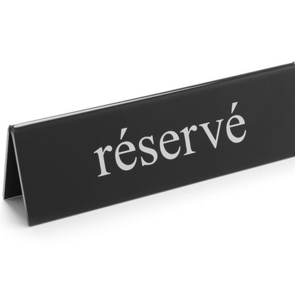 HENDI Tischschild Reserviert – réservé – 130 × 30 × 38 mm – Produktansicht