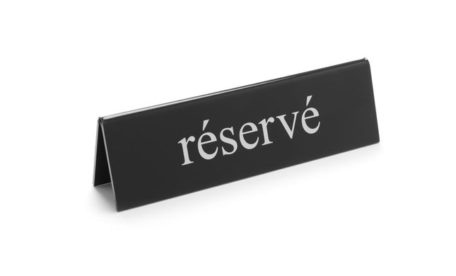HENDI Tischschild Reserviert – réservé – 130 × 30 × 38 mm – Produktansicht