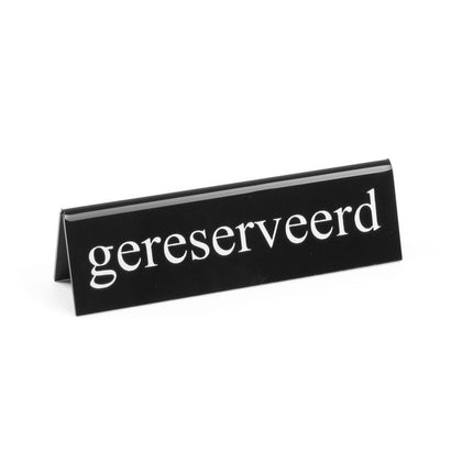 HENDI Tischschild Reserviert – gereserveerd – 130 × 30 × 38 mm – Produktansicht