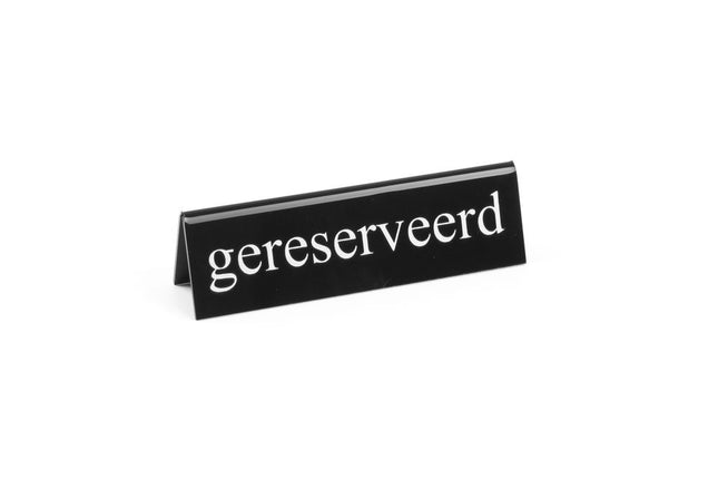 HENDI Tischschild Reserviert – gereserveerd – 130 × 30 × 38 mm – Produktansicht