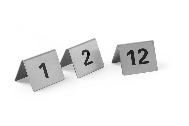 HENDI Tischnummern – Nummer 1-12 – 50 × 35 × 40 mm – Produktansicht