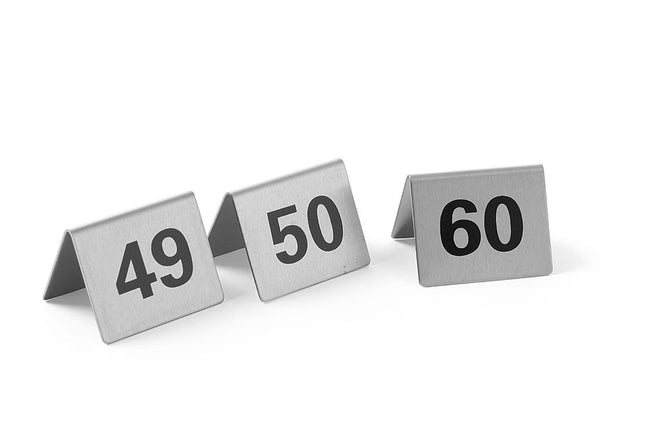 HENDI Tischnummern – Nummer 49-60 – 50 × 35 × 40 mm – Produktansicht