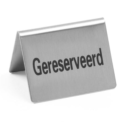 HENDI Tischschild Reserviert – Gereserveerd – 50 × 35 × H 40 mm – 4 Stück – Produktansicht