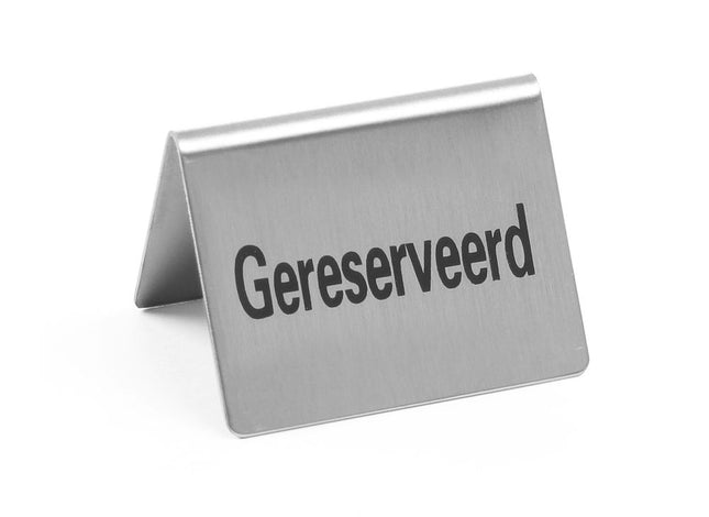 HENDI Tischschild Reserviert – Gereserveerd – 50 × 35 × H 40 mm – 4 Stück – Produktansicht