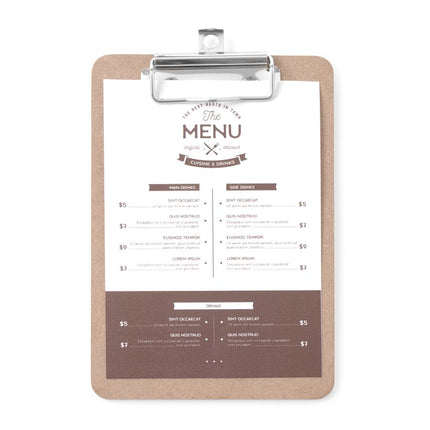 HENDI Speisekarten-Klemmbrett – 125 × 180 mm – weitere Produktansicht