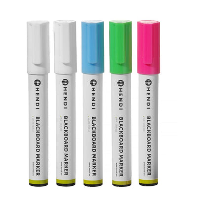 HENDI Kreidemarker 6 mm – 1x pink – 1x grün – 1x blau – 2x weiß – weitere Produktansicht