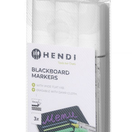 HENDI Kreidemarker 15 mm – 3x weiß – 3 Stück – weitere Produktansicht
