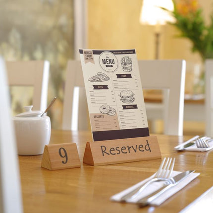 HENDI Tischschild Reserviert – reserved – 152 × 44 × 44 mm – weitere Produktansicht