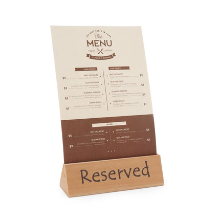 HENDI Tischschild Reserviert – reserved – 152 × 44 × 44 mm – weitere Produktansicht