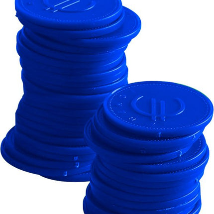 BarUp Pfandmünzen – Blau – Ø 25 mm – 100 Stück – Produktansicht