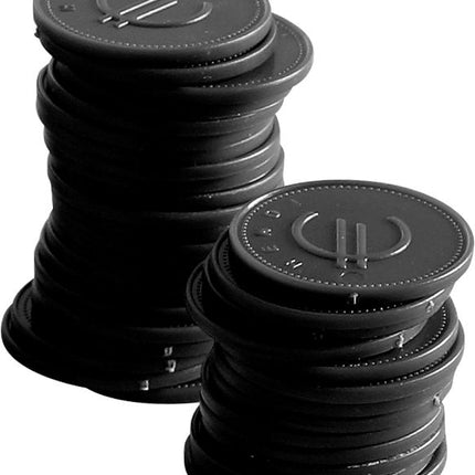 BarUp Pfandmünzen – Schwarz – Ø 25 mm – 100 Stück – Produktansicht