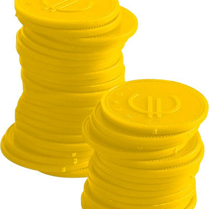 BarUp Pfandmünzen – Gelb – Ø 25 mm – 100 Stück – Produktansicht