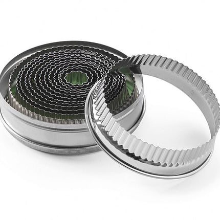 HENDI Ausstechformset – mit Zackenrand – Ø 18-108 – (H)35 mm – Produktansicht