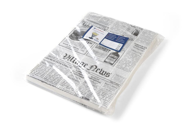 HENDI Pergamentpapier – Zeitungsdruck – 250 × 350 mm – 500 Stück – Produktansicht