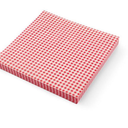 HENDI Einschlagpapier – fettdicht – Karomuster – 305 × 305 mm – 500 Stück – Produktansicht