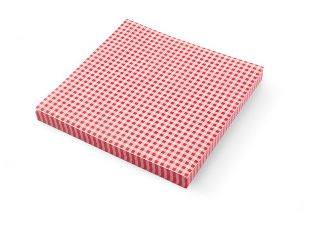 HENDI Einschlagpapier – fettdicht – Karomuster – 305 × 305 mm – 500 Stück – Produktansicht