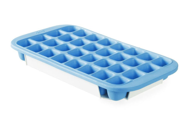 BarUp Eiswürfelform mit Deckel und Bodenwanne – Blau – 337 × 170 mm – Produktansicht