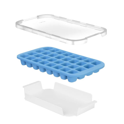 BarUp Eiswürfelform mit Deckel und Bodenwanne – Blau – 337 × 170 mm – weitere Produktansicht