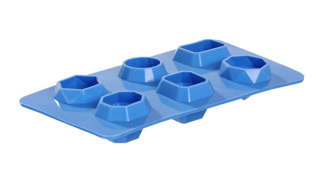 BarUp Eiswürfelform – edelsteinförmig – Blau – 190 × 105 × 30 mm – 2 Stück – Produktansicht