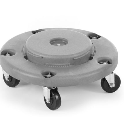 AmerBox Wagen für Abfalleimer rund – Passend für 691038 – Hellgrau – Ø 455 × H 165 mm – Produktansicht