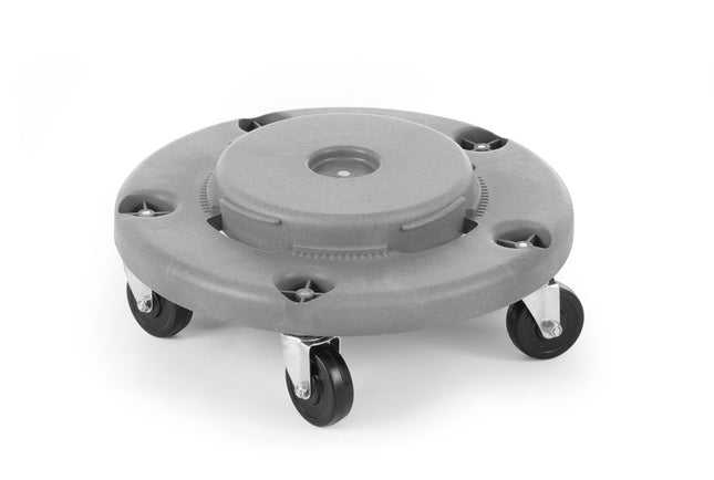 AmerBox Wagen für Abfalleimer rund – Passend für 691038 – Hellgrau – Ø 455 × H 165 mm – Produktansicht