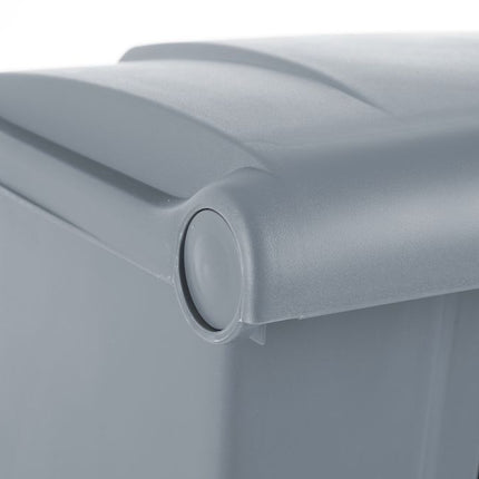 AmerBox Tret-Abfalleimer – 68 l – Hellgrau – 490 × 410 × H 660 mm – Weitere Produktansicht