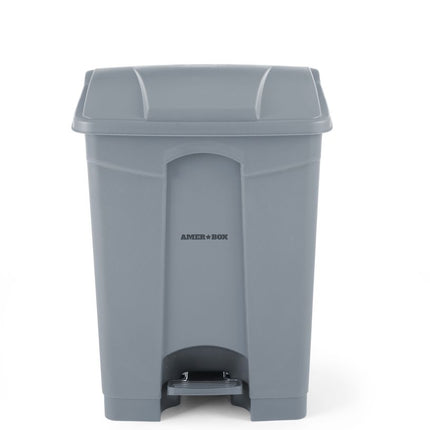 AmerBox Tret-Abfalleimer – 68 l – Hellgrau – 490 × 410 × H 660 mm – Weitere Ansicht