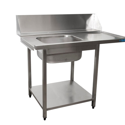 Saro Zulauftisch Spülmaschine links 1200 mm Edelstahl
