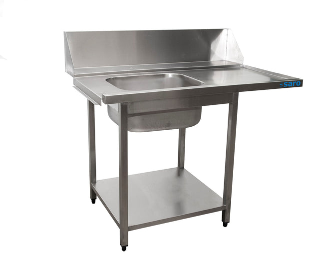 Saro Zulauftisch Spülmaschine links 1200 mm Edelstahl