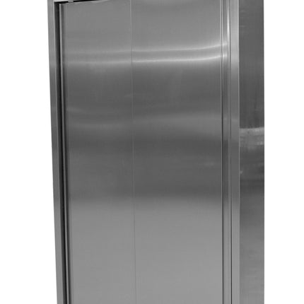 Saro Edelstahlhochschrank 2 Schiebetüren Breite 1000mm