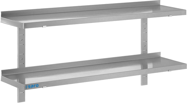 Saro Wandbord 2 Borde 1200mm Edelstahl