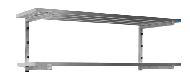 Saro Wandbord mit Streben 2 Borde 1400mm Edelstahl