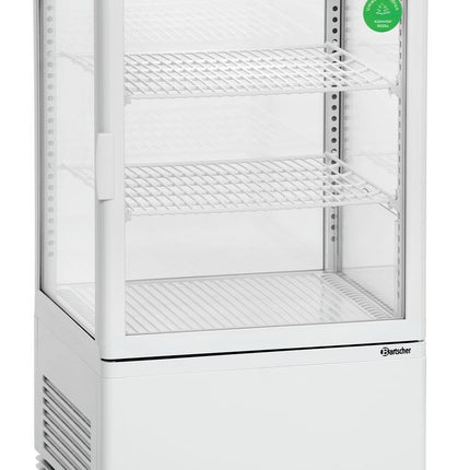 Bartscher Mini Kühlvitrine 58L, weiß