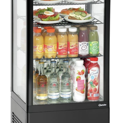 Bartscher Mini-Kühlvitrine 78L, schwarz