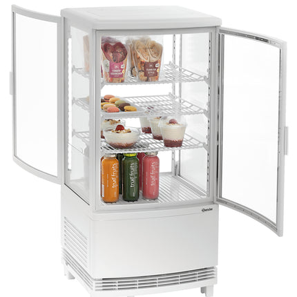Mini-Kühlvitrine 75L2T weiß