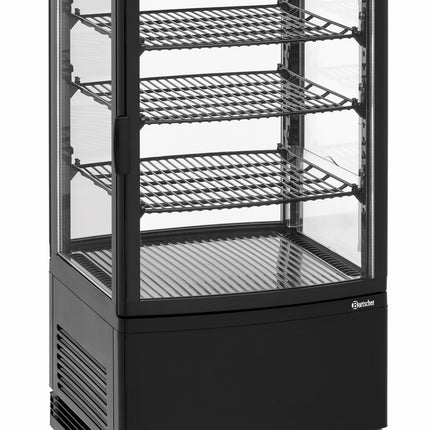 Bartscher Mini-Kühlvitrine 64L2T schwarz