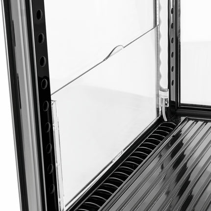 Bartscher Mini-Kühlvitrine 75L2T schwarz