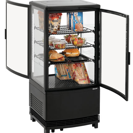Mini-Kühlvitrine 75L2T schwarz