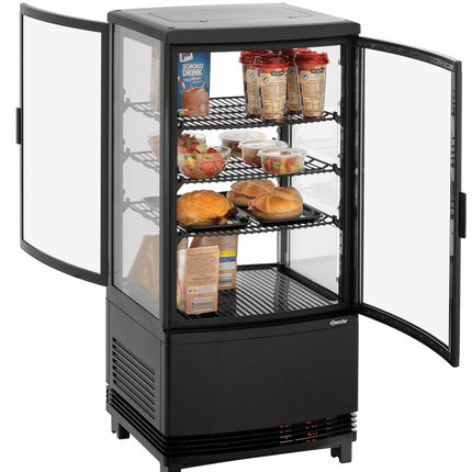 Bartscher Mini-Kühlvitrine 75L2T schwarz
