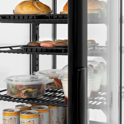 Bartscher Mini-Kühlvitrine 75L2T schwarz