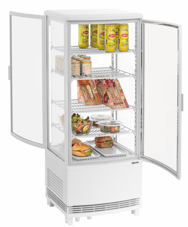 Bartscher Mini-Kühlvitrine 98L2T weiß