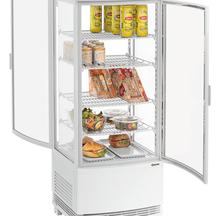 Mini-Kühlvitrine 98L2T weiß