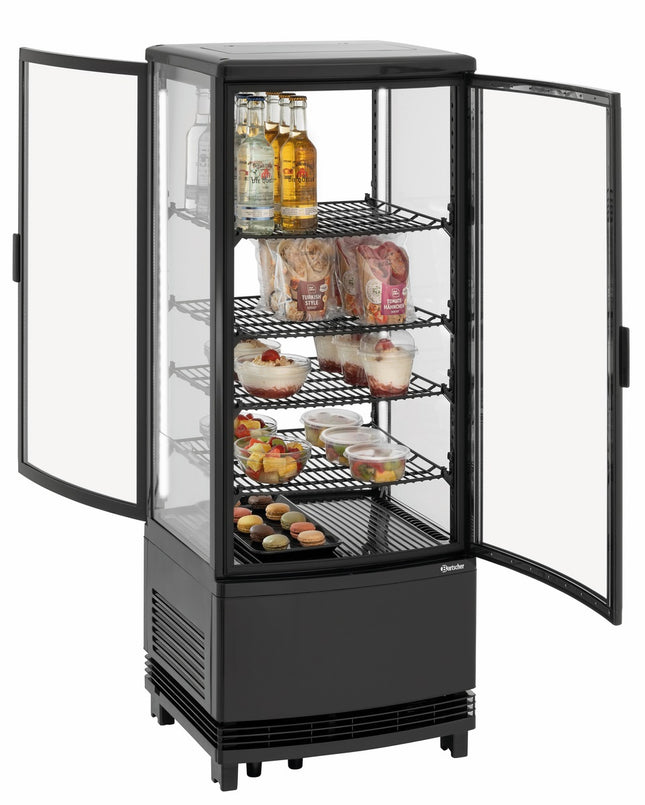 Bartscher Mini-Kühlvitrine 98L2T schwarz
