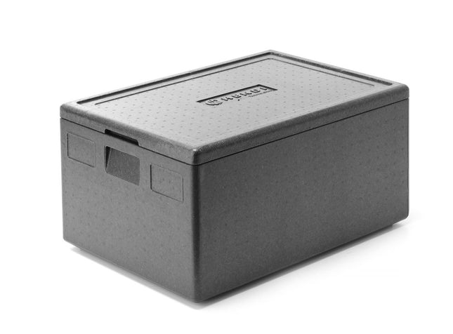 HENDI Isolierbehälter – Kitchen Line – GN 1/1 – 80 l – Schwarz – 685 × 485 × H 360 mm  – Produktansicht